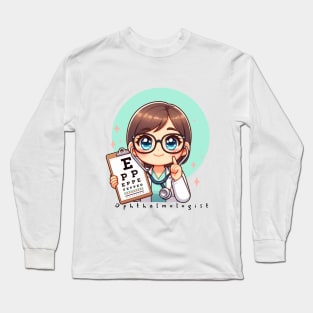 Cute Ophthalmologist girl ,brafdesign Long Sleeve T-Shirt